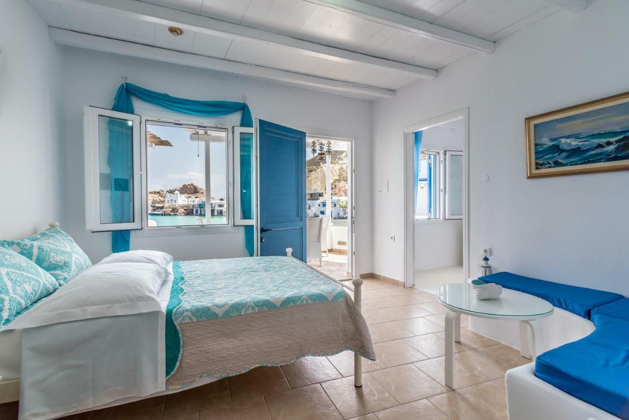 Blue Mare Apartments On The Beach Firopotamos Bagian luar foto